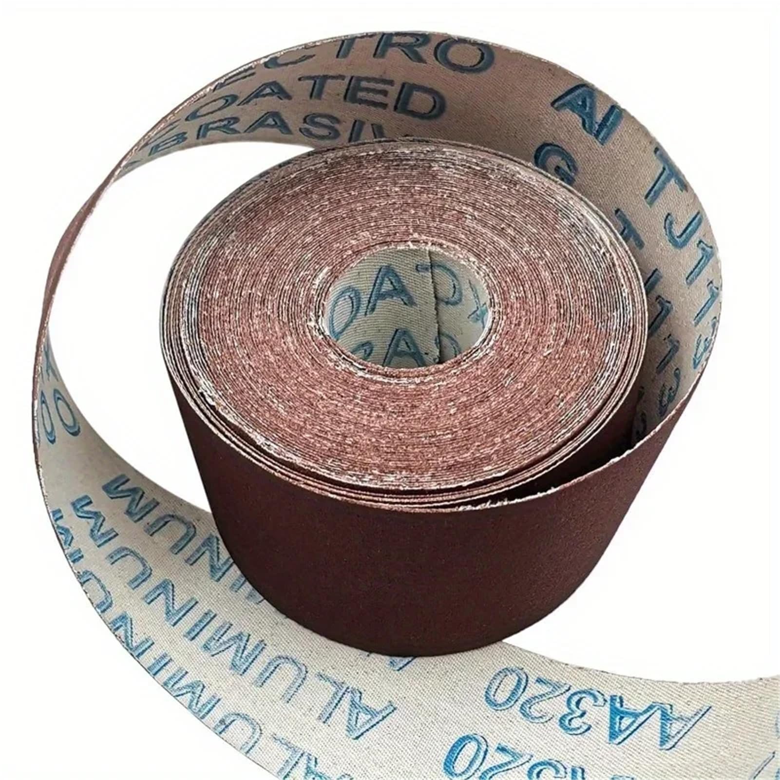 Rotolo di carta vetrata abrasiva in tela smeriglio da 2" x 32,8 piedi for mobili in legno e metallo(400 Grit)