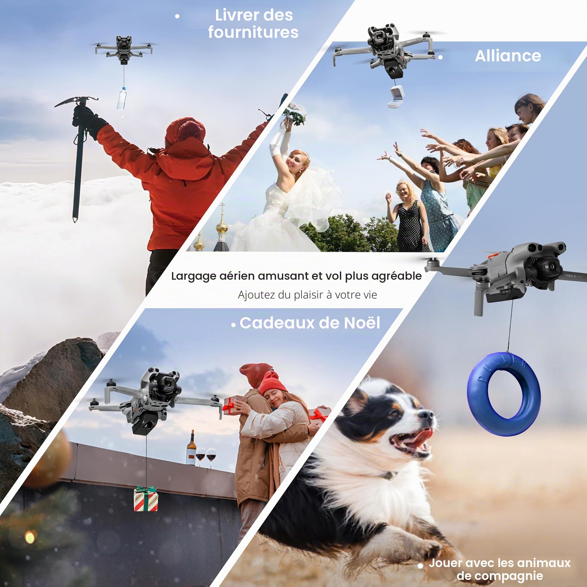 STARTRC Système d'éjection d'air de drone pour DJI Mini 5 Pro, dispositif de décharge utile/livraison/transport pour accessoires DJI Mini 5 Pro