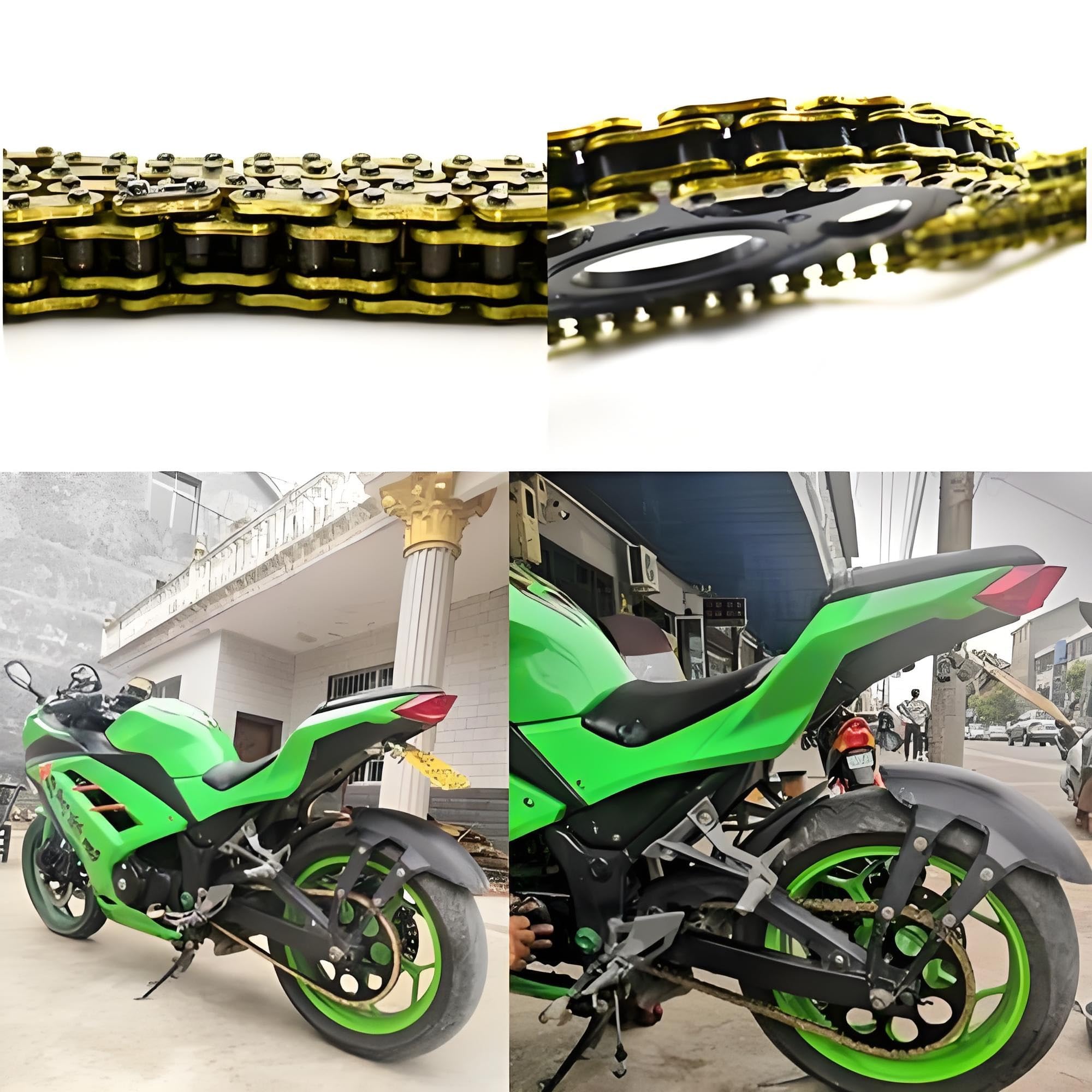 Zestaw Łańcuchów Uszczelką Olejową Motocykla Do Łańcucha 420 102 106 Ogniw
