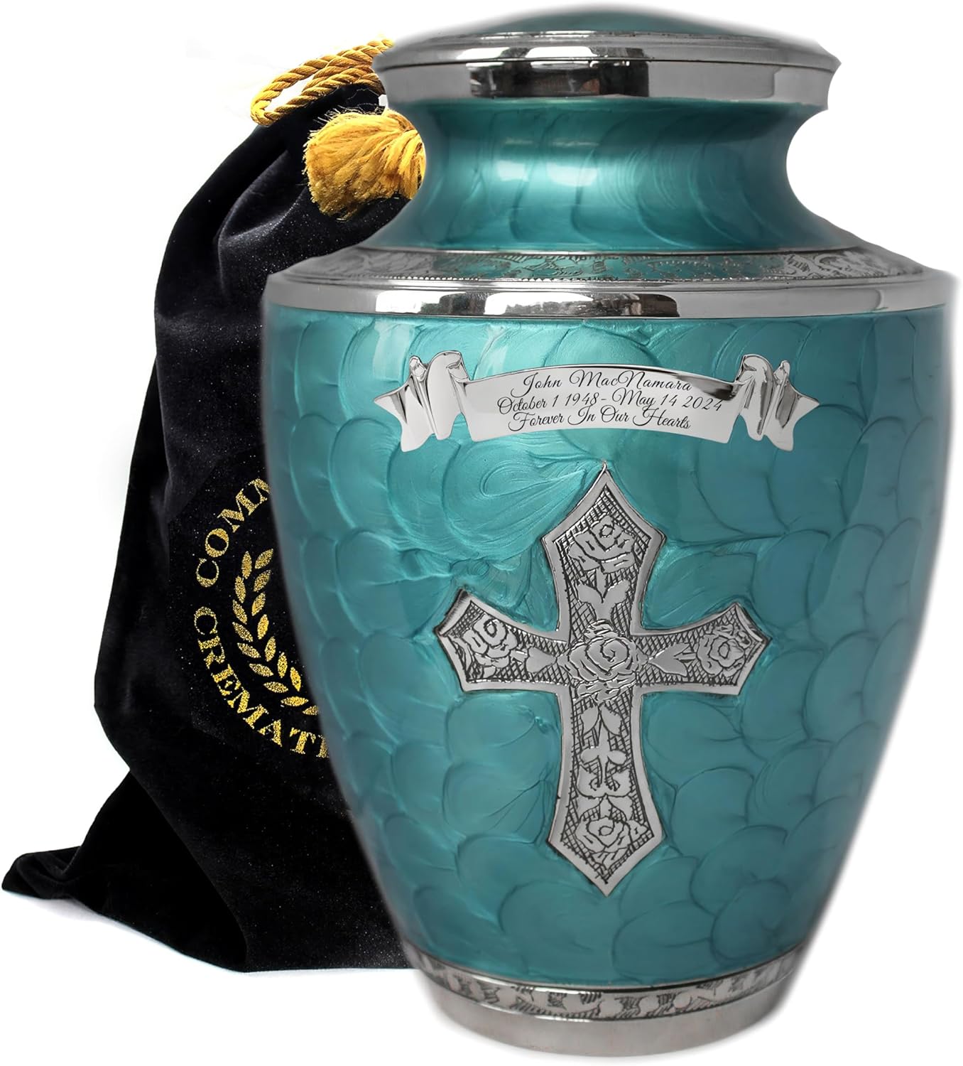 Cross Cremation Urns for Human Ashes Adult Male & Cremation Urns for Adult Male Large Urns for Dad and Cremation Urns for Men Adults Cross Urns for Ashes
