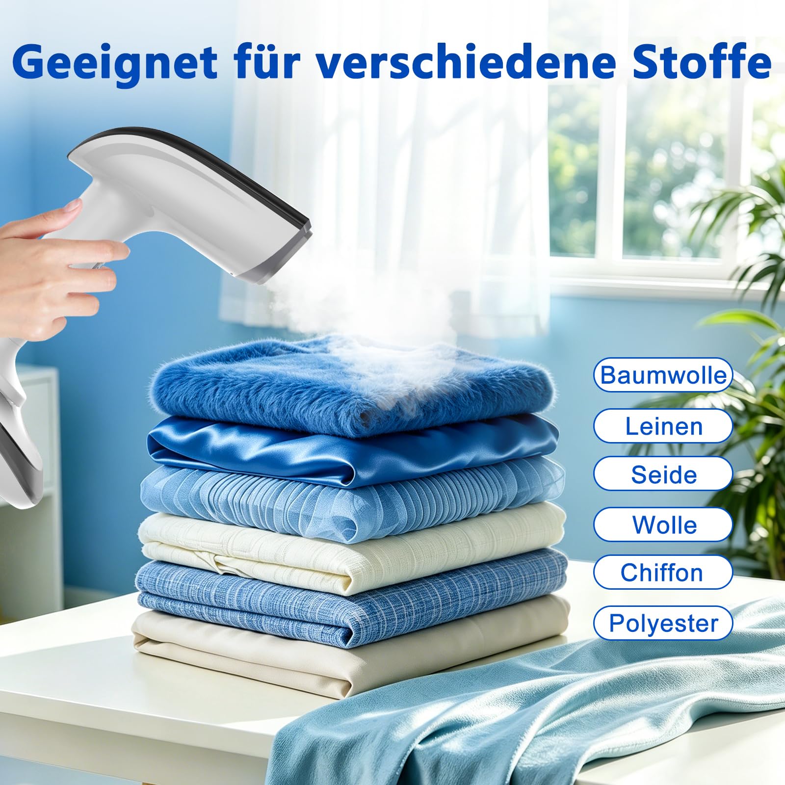 NTAYDZSW Steamer Dampfglätter für Kleidung, 1800W Handheld Dampfbügeleisen mit 300ml Wassertank, 20s Schnelles Aufheizen, Auto-Abschaltung, Tragbarer Reisebügeleisen für Zuhause und Reise