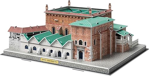 Kinder Crafts Rompecabezas 3D - Sinagoga antigua de Cracovia (Cracovia), sinagoga histórica, juguetes de Judaica, actividad educativa - para niños y