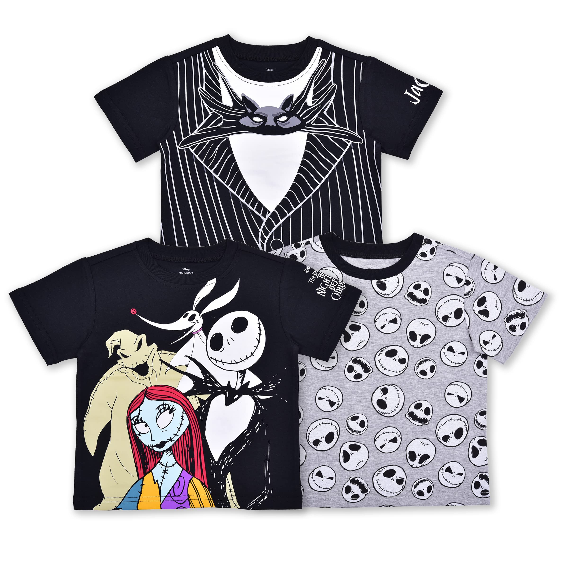 Lot de 3 t-shirts Disney Nightmare Before Christmas pour enfant parfaits pour l'école - 8