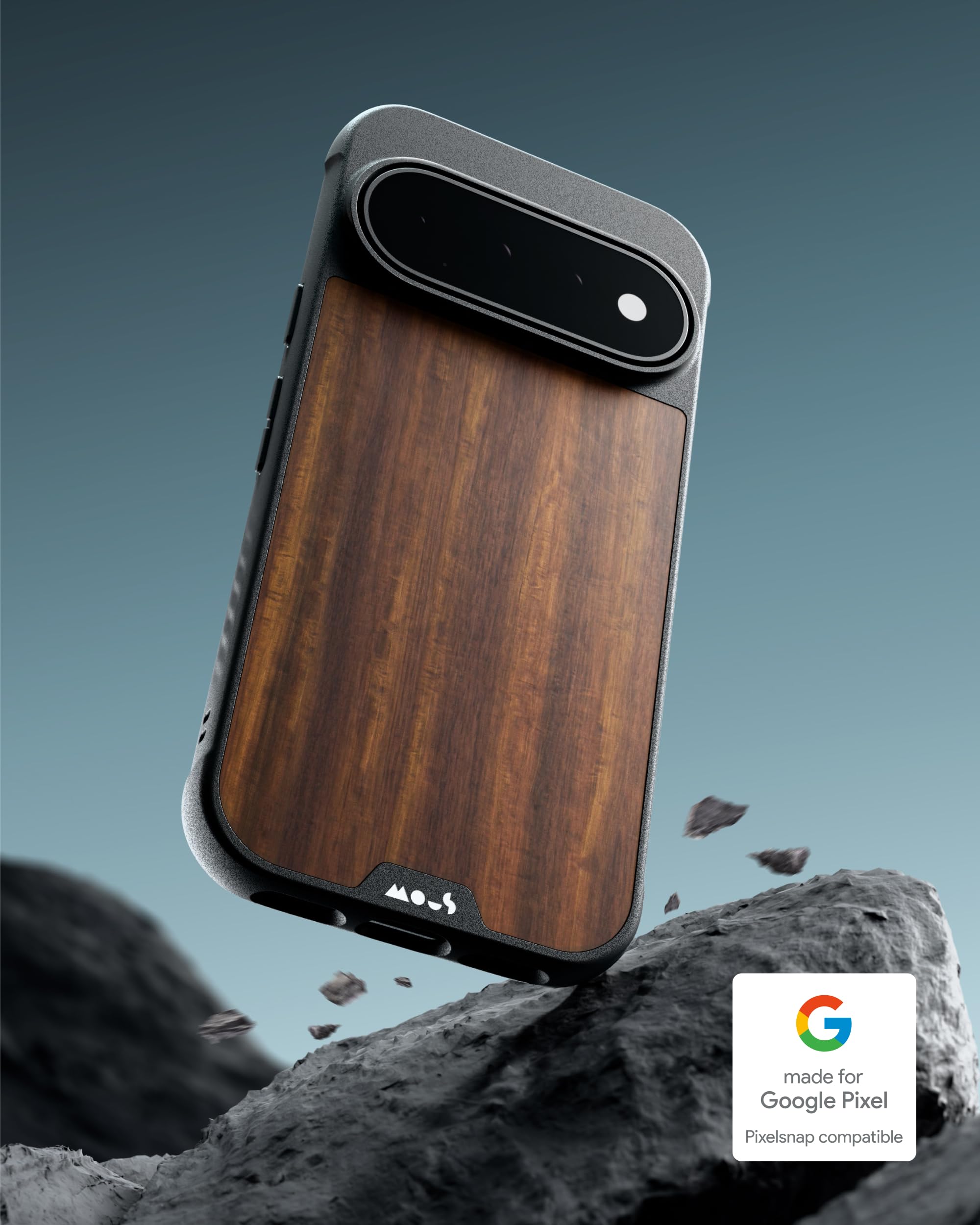 Mous Funda para Pixel 11 Pro - Limitless - Compatible con MagSafe y Pixelsnap, en Madera de Nogal - Marrón