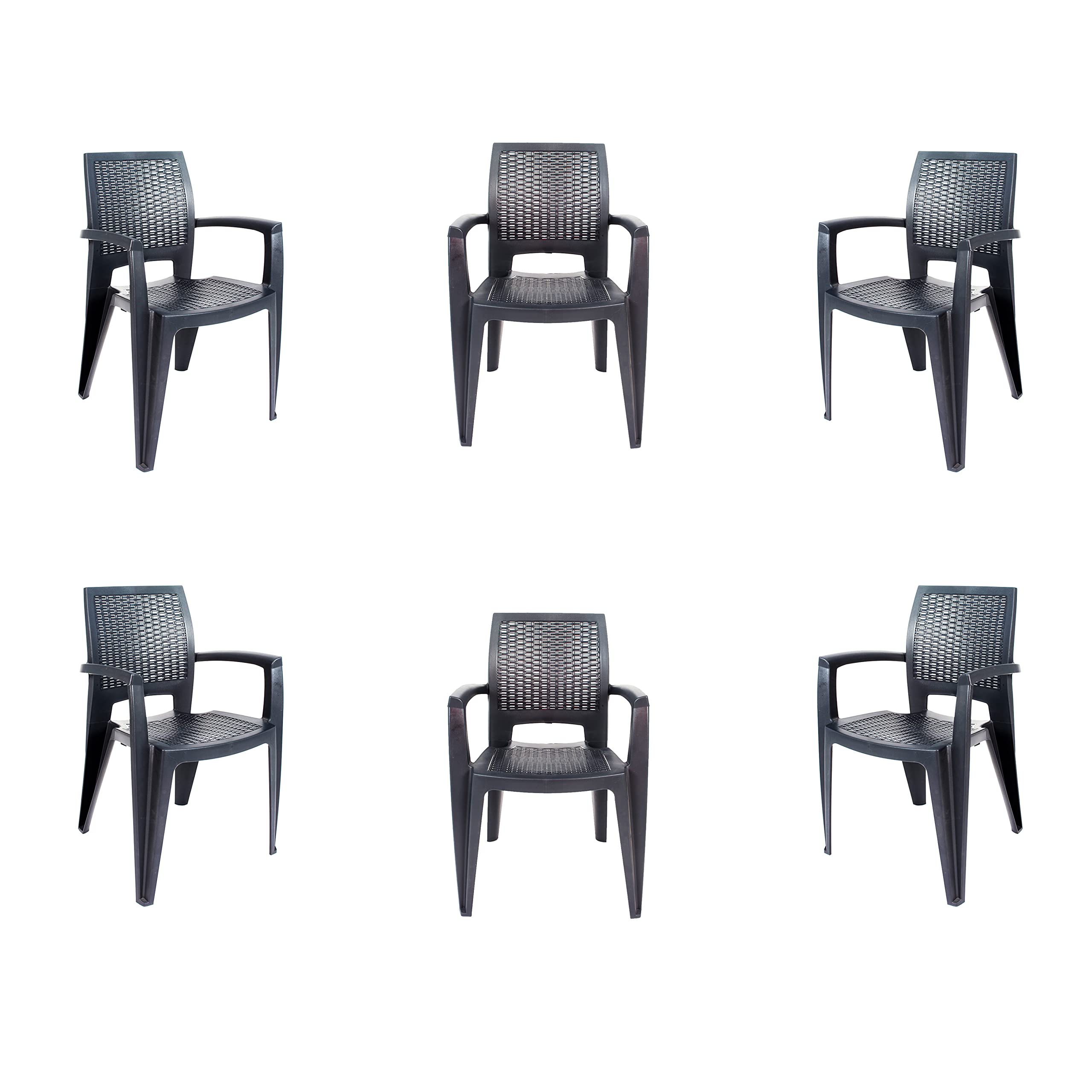 CREVICOSTA QUALITY MARK MARCAS DE CALIDAD - Set 6 Sillas Caribe (Antracita)