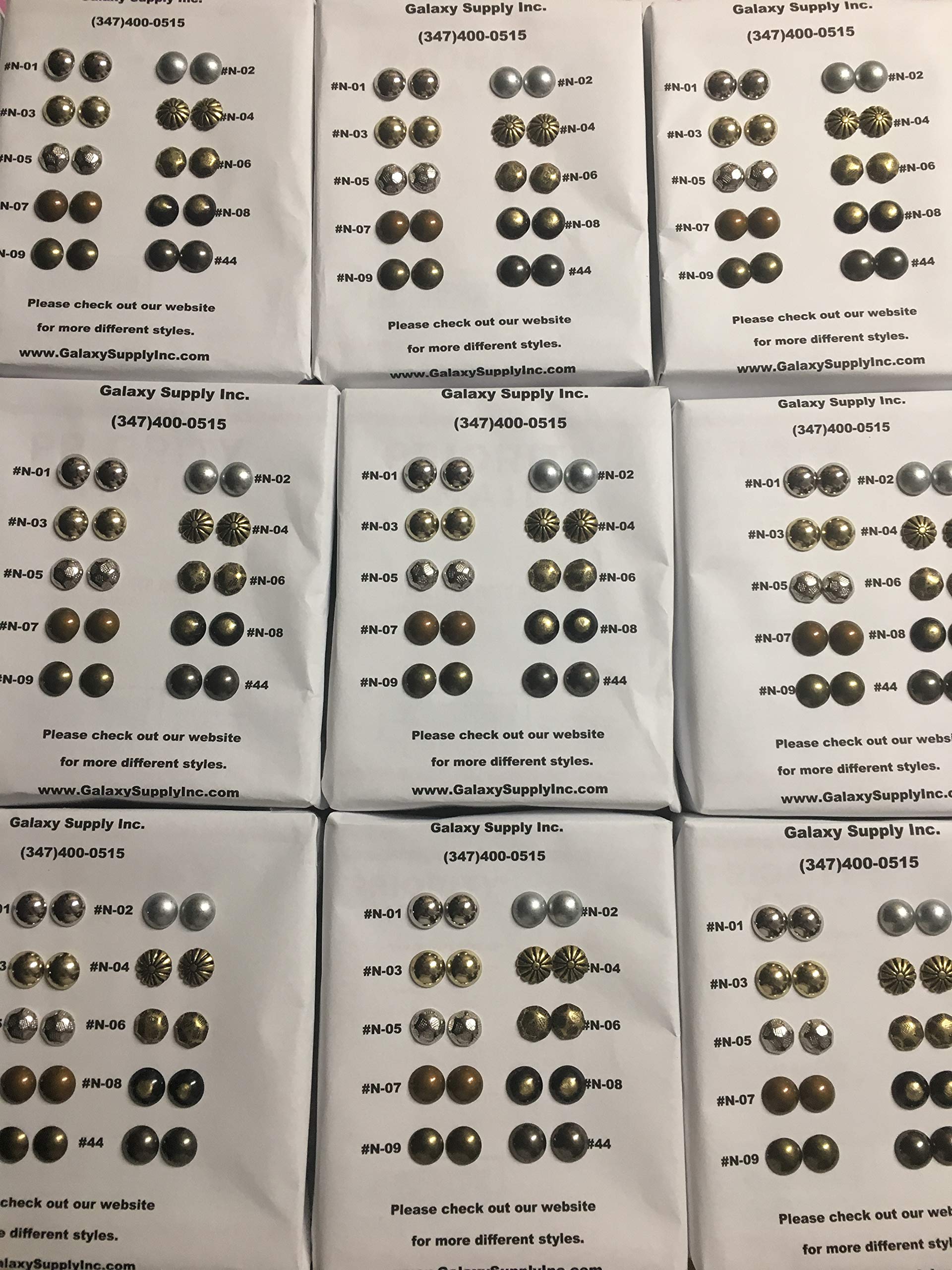 Galaxy Supply Inc. Upholstery Decorative Nails/Tacks 1009 Series #N-01 Chrome 11.3mm Dai 1000pcs/box.1/2