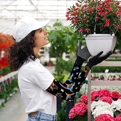 Miniatura 6 de Mangas de jardín para mujer, estilo bohemio, con agujeros para el pulgar, protección solar UV, mangas para los brazos para mujer