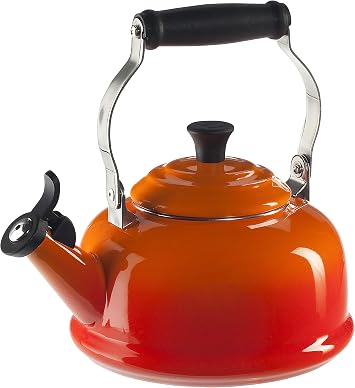 Le Creuset Enamel On Steel Whistling Tea Kettle, 1.7 qt., Flame