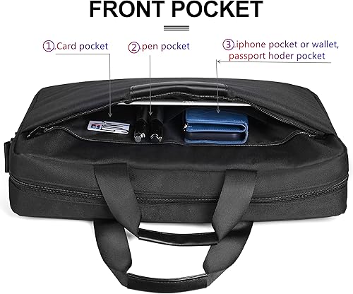 Miniatura 4 de Maletín negro de alta calidad para laptop de 17.3 a 18.4 pulgadas con hombro cruzado, bolsa de reproductor de DVD, bolsa de tablero de pintura,