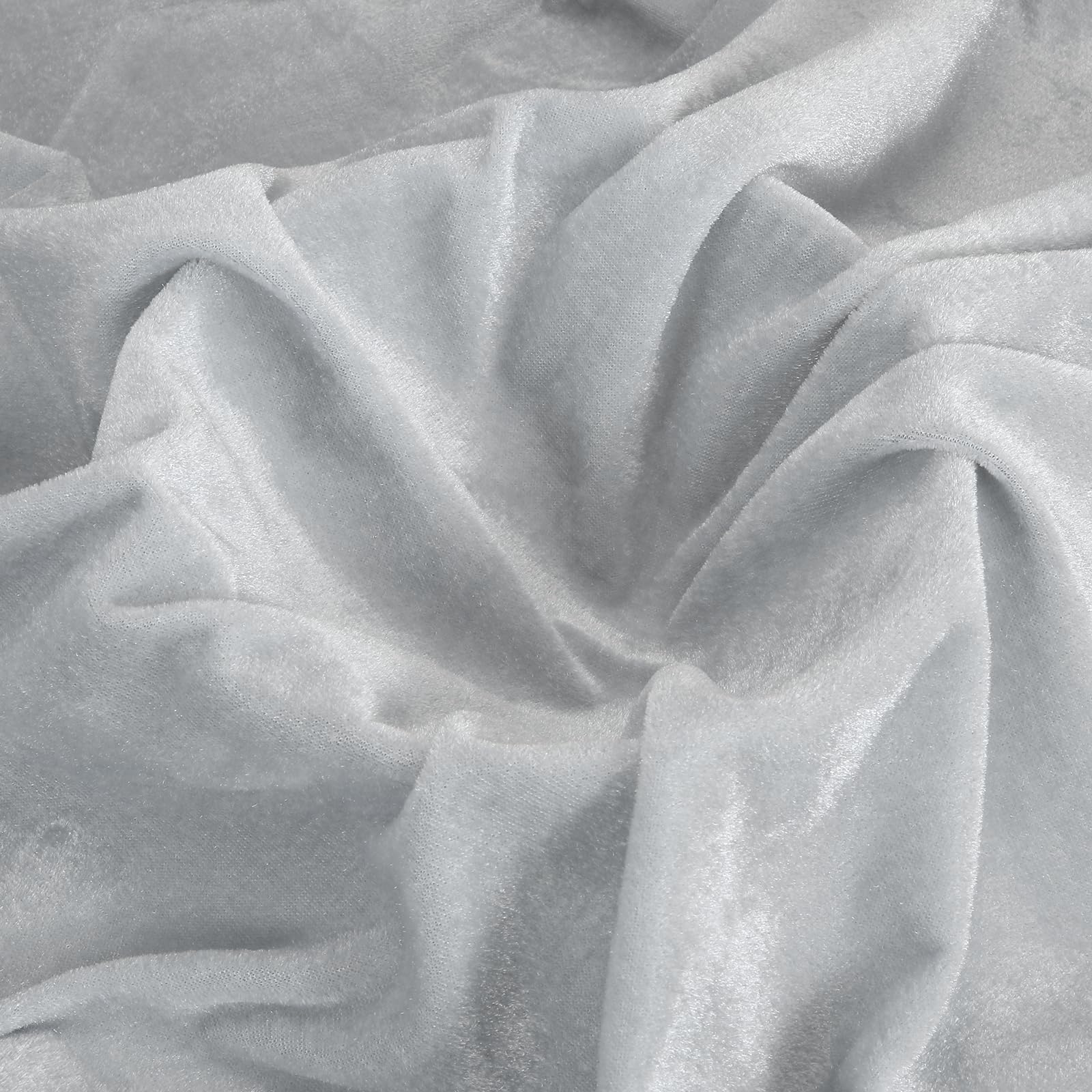 QUARKZMAN Tissu 3 63 Gris Argent Velours Au Mètre, Mètres x Pouces De|Large Pour Couture DIY