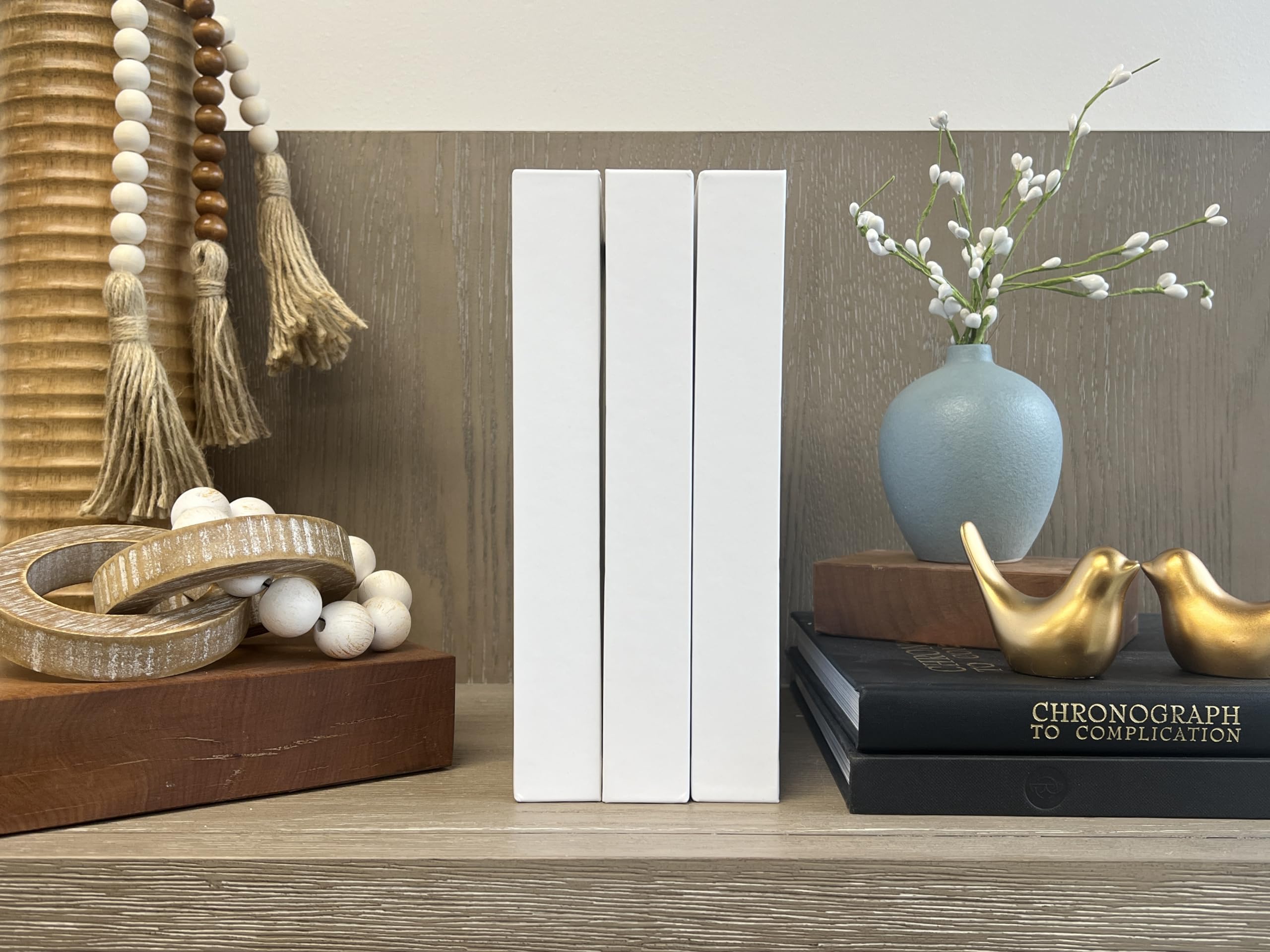 Covogoods CovoBook™ - Quaderno per gli ospiti con copertina rigida vuota, diario per schizzi, album degli ospiti, decorazione per la casa (bianco, misura 9)