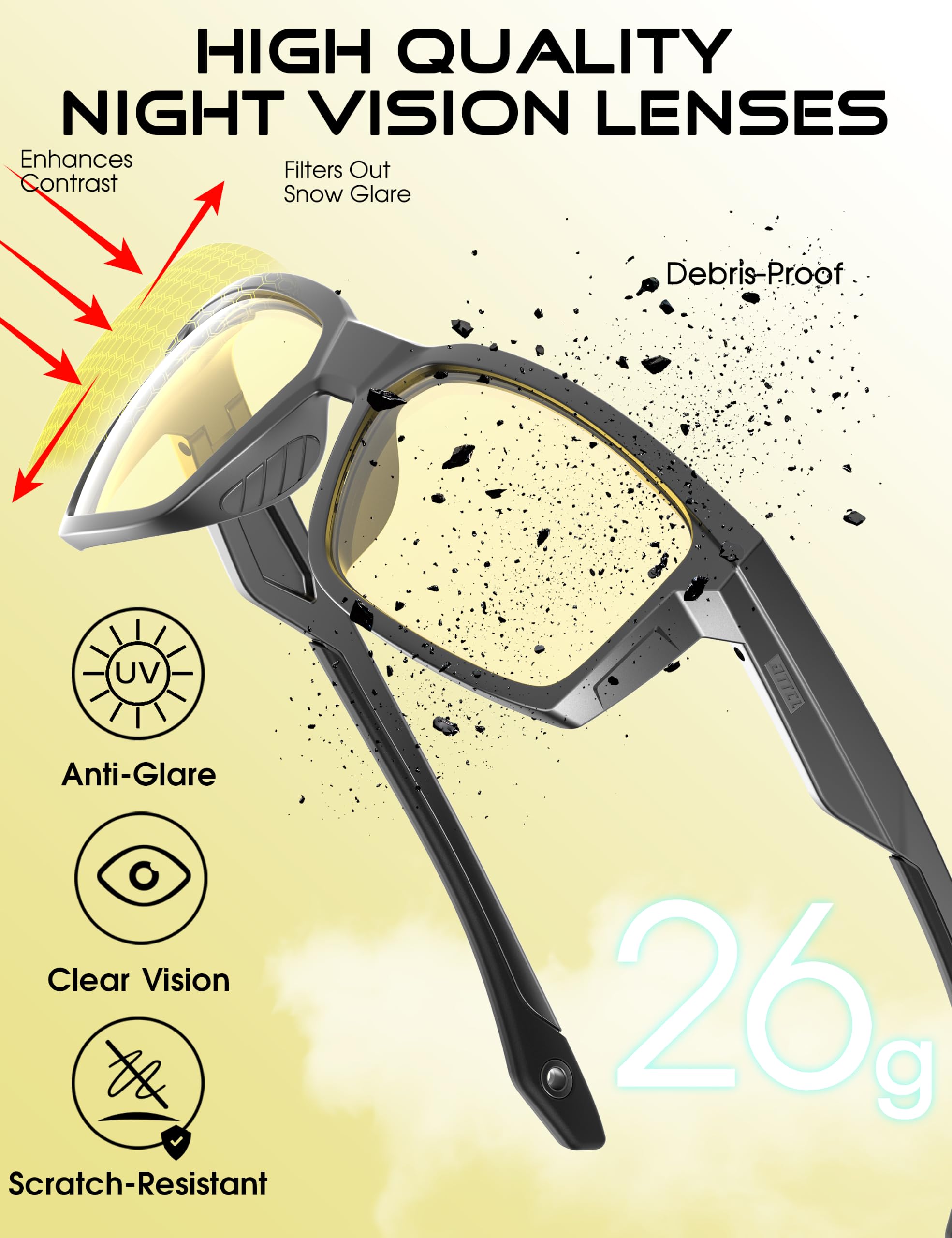 ATTCL Occhiali da sole sportivi polarizzati da uomo con protezione UV400