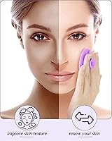 Vista 5 de Exfoliante facial, 8 unidades de silicona para mujeres, cepillo de limpieza facial, almohadilla de poros para acné para limpieza profunda, cuidado