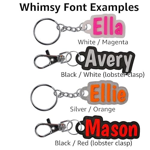 Miniatura 4 de Custom Keychain Multiple Fonts, Hard Plastic Personalized Key Chain, Customized Name Text Tag