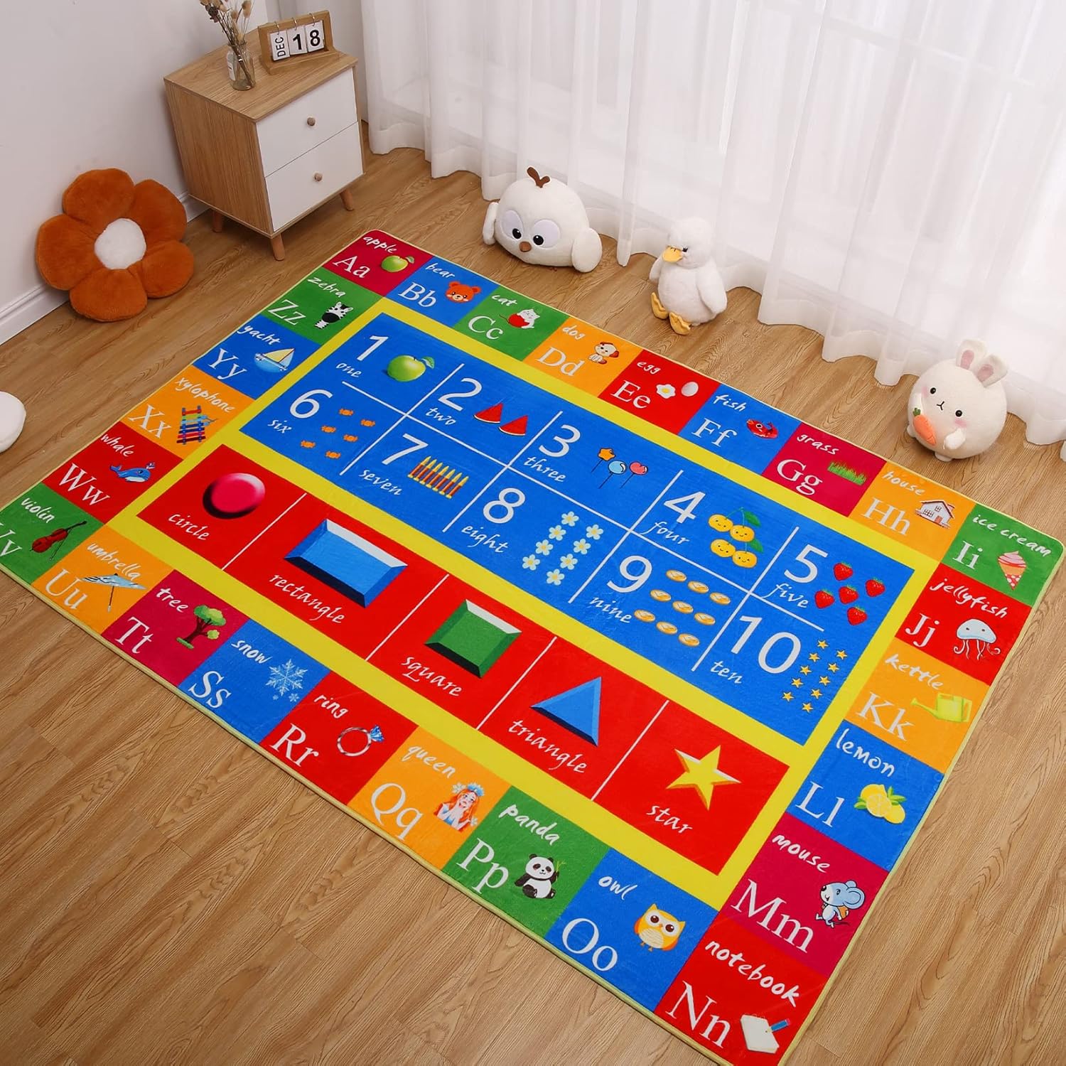 Fashionwu Baby Play Mat Kids Rug Alphabet Learning Rug