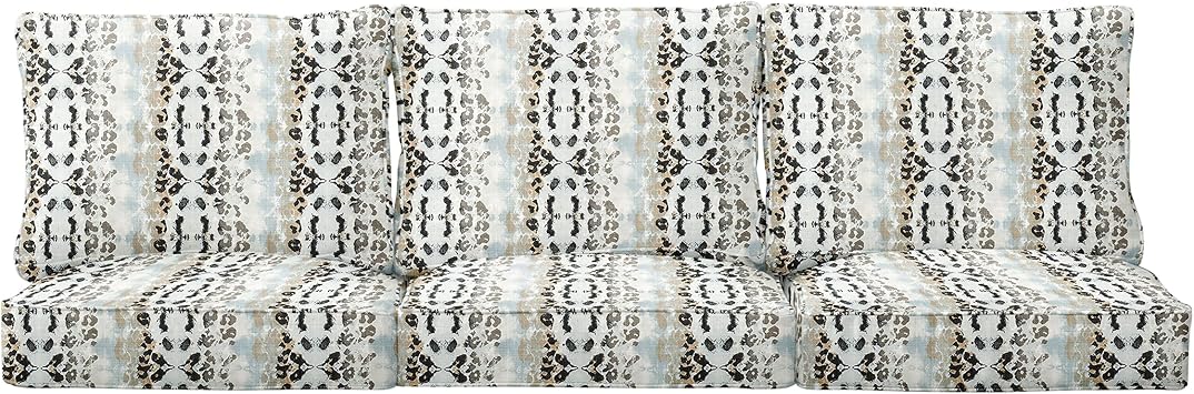Mali Outdoor/Indoor Cushion Set, 27 x 30 x 5, Multi Color 6 Count