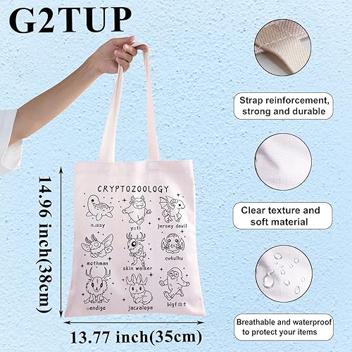 Miniatura 2 de G2TUP Cryptozoology Gifts Kawaii Cryptid Monster Monthman Bolsa reutilizable para zoología misteriosa