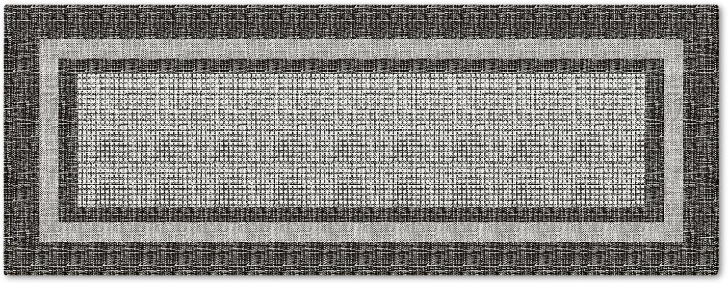 Artoid Mode Brown Rectangle Plaid Washable Doormat, Seasonal Decor Non Slip Low-Profile Absorbent Natural Rubber Back Door Mat 24x35 Inch