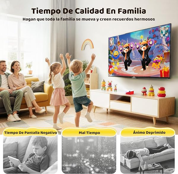 KINHANK MotionX Consola de Juegos con Sensor de Movimiento - Consola Interactiva para Padres e Hijos, Actualizaciones Continuas/Sin Controlador/Sin Suscripción, Regalo de Juguete para Niños, 41 Juegos - 3
