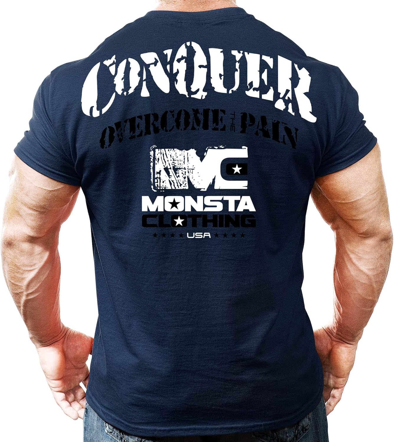 Men's Bodybuilding Workout (Conquer) Fitness Gym T-Shirt
