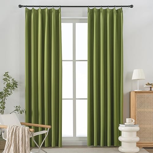 Miniatura 7 de Cortinas plisadas 99% opacas, panel de tratamiento de ventana, cortinas plisadas negras de eficiencia energética para sala de estar, cortinas