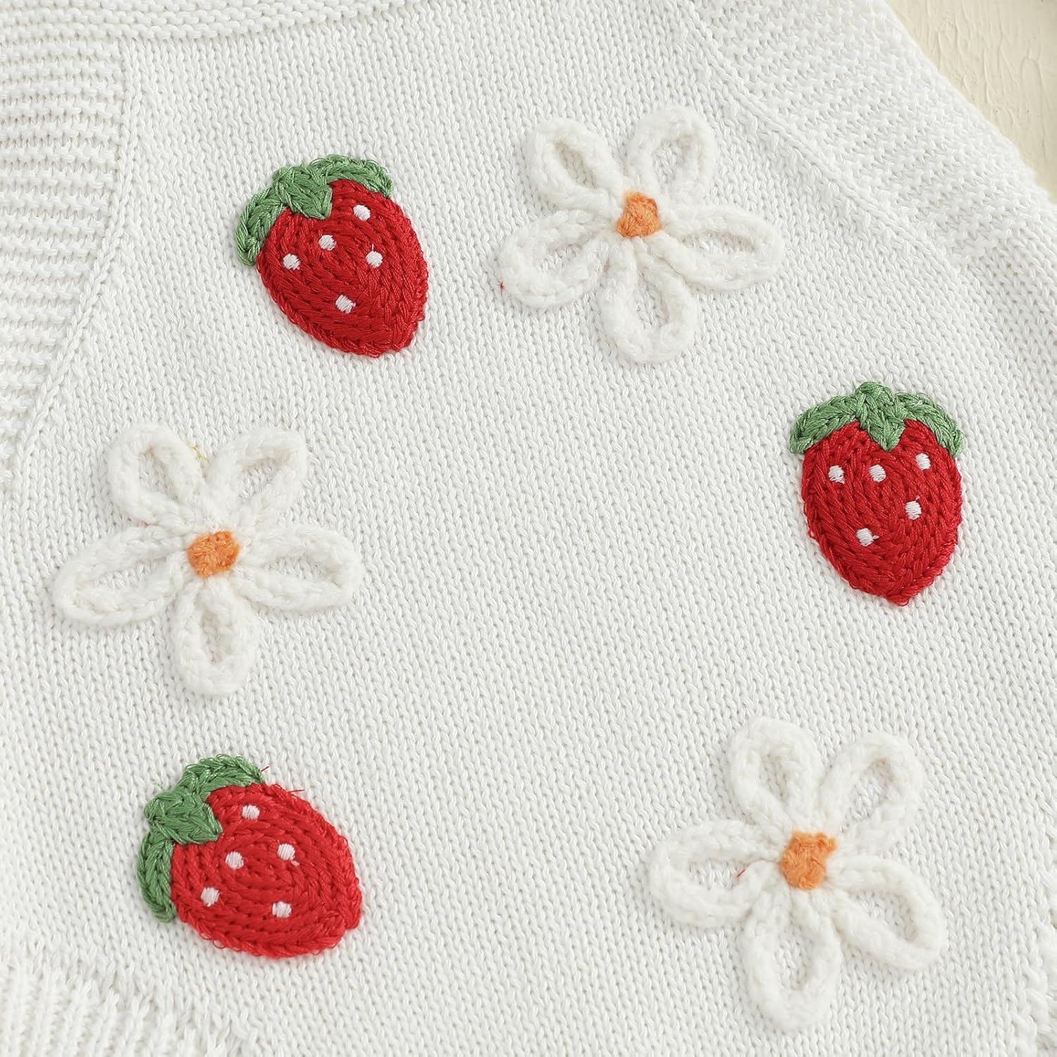 Baby Sweater Knit Romper Newborn Girl Strawberry Sweaters Onesie Overalls Fall Winter Clothes Knitted Outfit - Image 5