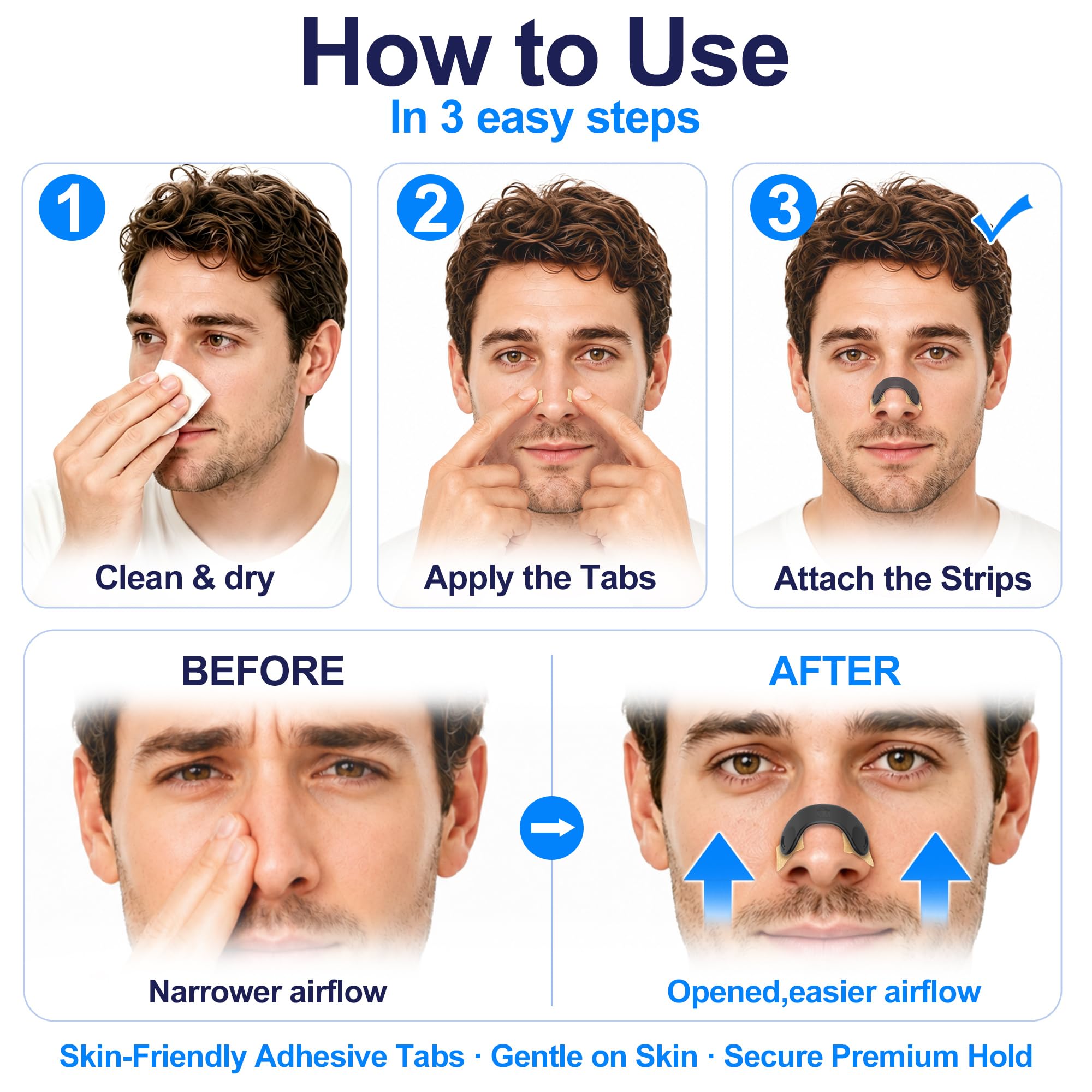 Nasal Strips, Reusable Band & 45 Tabs for Breathing, Snoring & Congestion — Amazon image 7