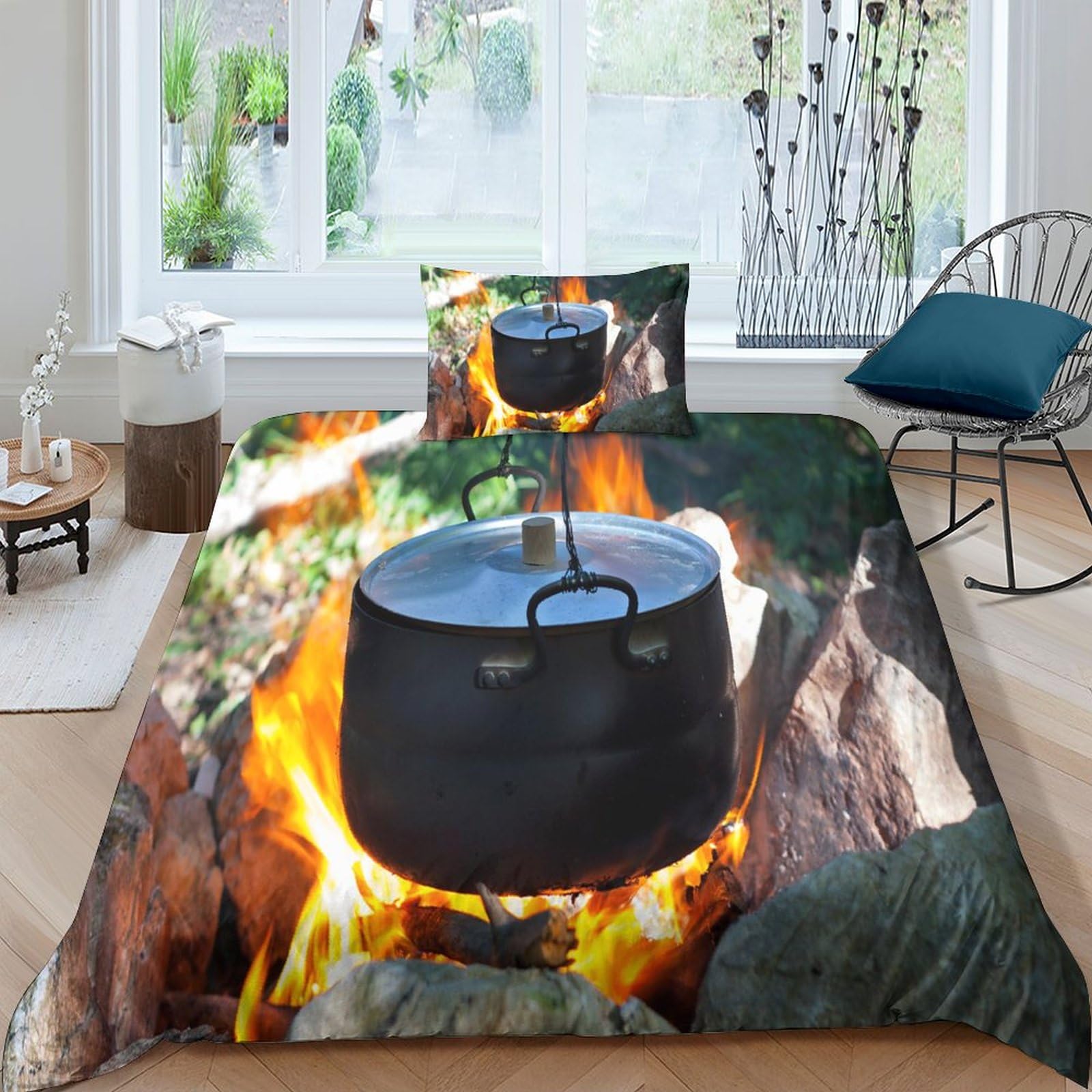Parure de lit Wilderness 3D pour transformer votre chambre en refuge de camping