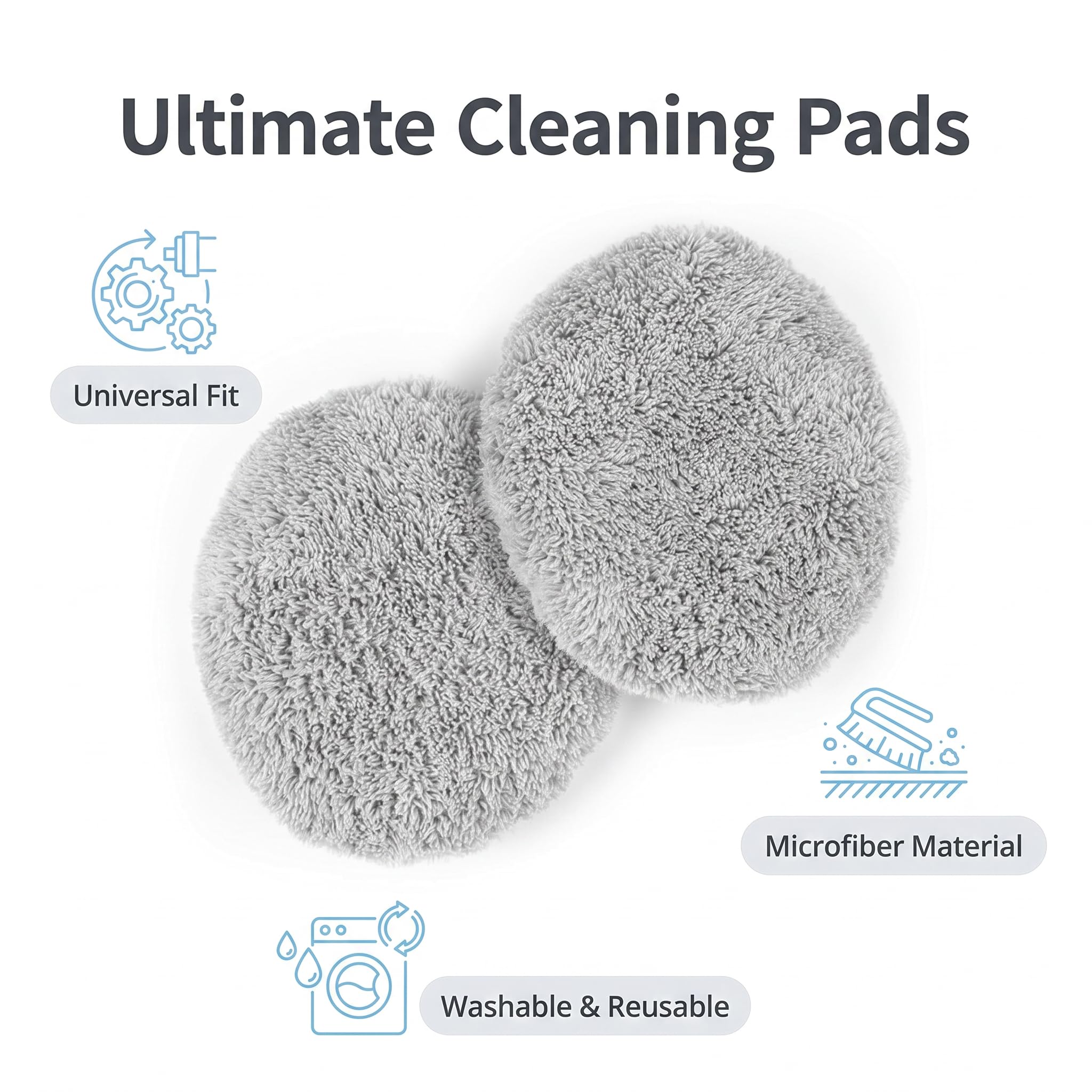 Almohadillas de repuesto para robot de limpieza de ventanas, compatibles con los modelos X5 X6 X7 X8 HC-09 HC-07 HC-11 HC-18, paño de microfibra lavable y reutilizable, 12 piezas/6 juegos