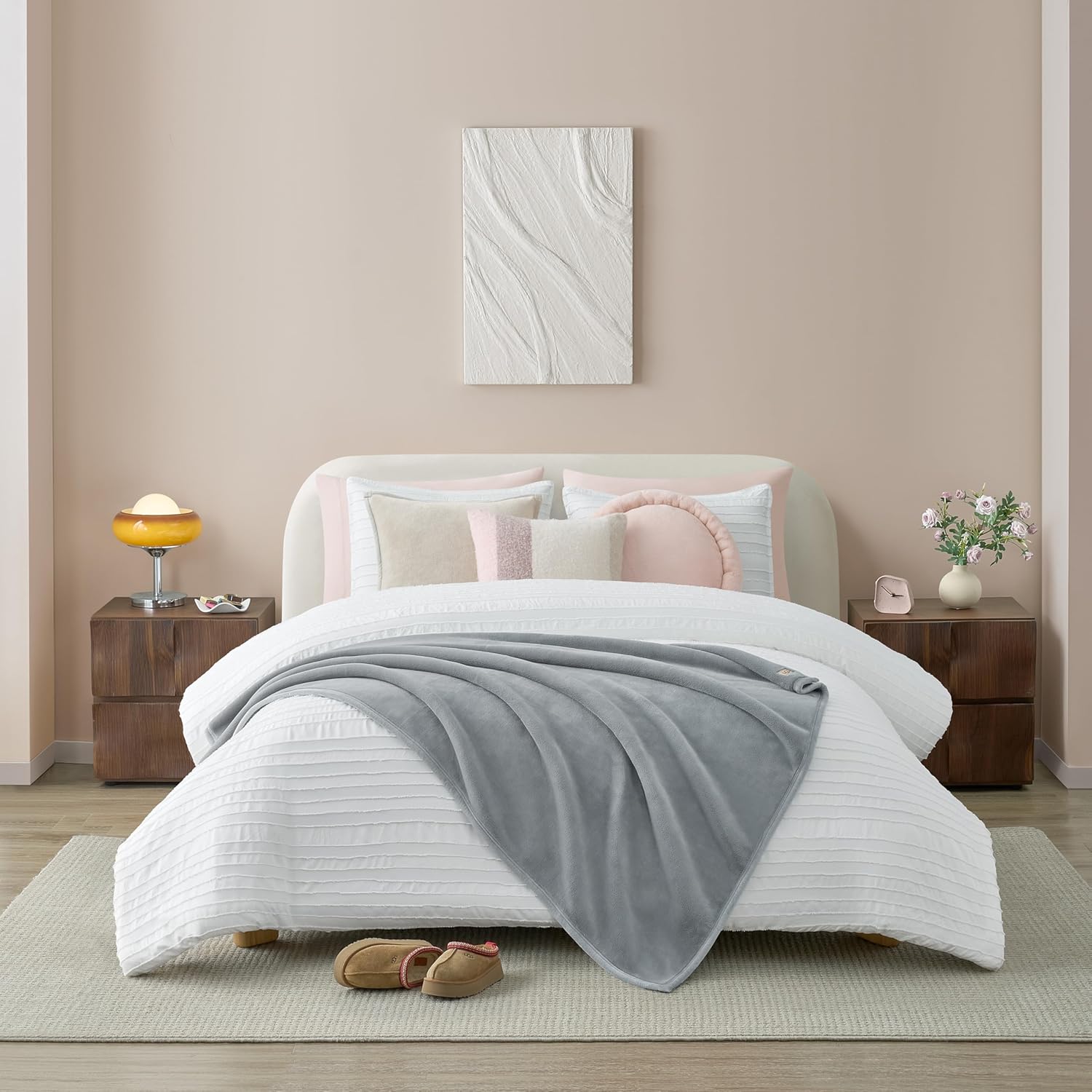 UGG Coco Plush Throw Blanket – Cozy Soft Fleece Heavy Blanket for Couch, Bed or Chair, Housewarming Gift for Women, Bedroom or Living Room Decor, Luxurious Winter Bedding Gifts for Women, Seal Gray - Image 2