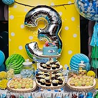 Vista 5 de Soporte para cupcakes de 3 niveles, bandeja escalonada de madera, soporte rústico para cupcakes para fiesta/boda/cumpleaños/baby