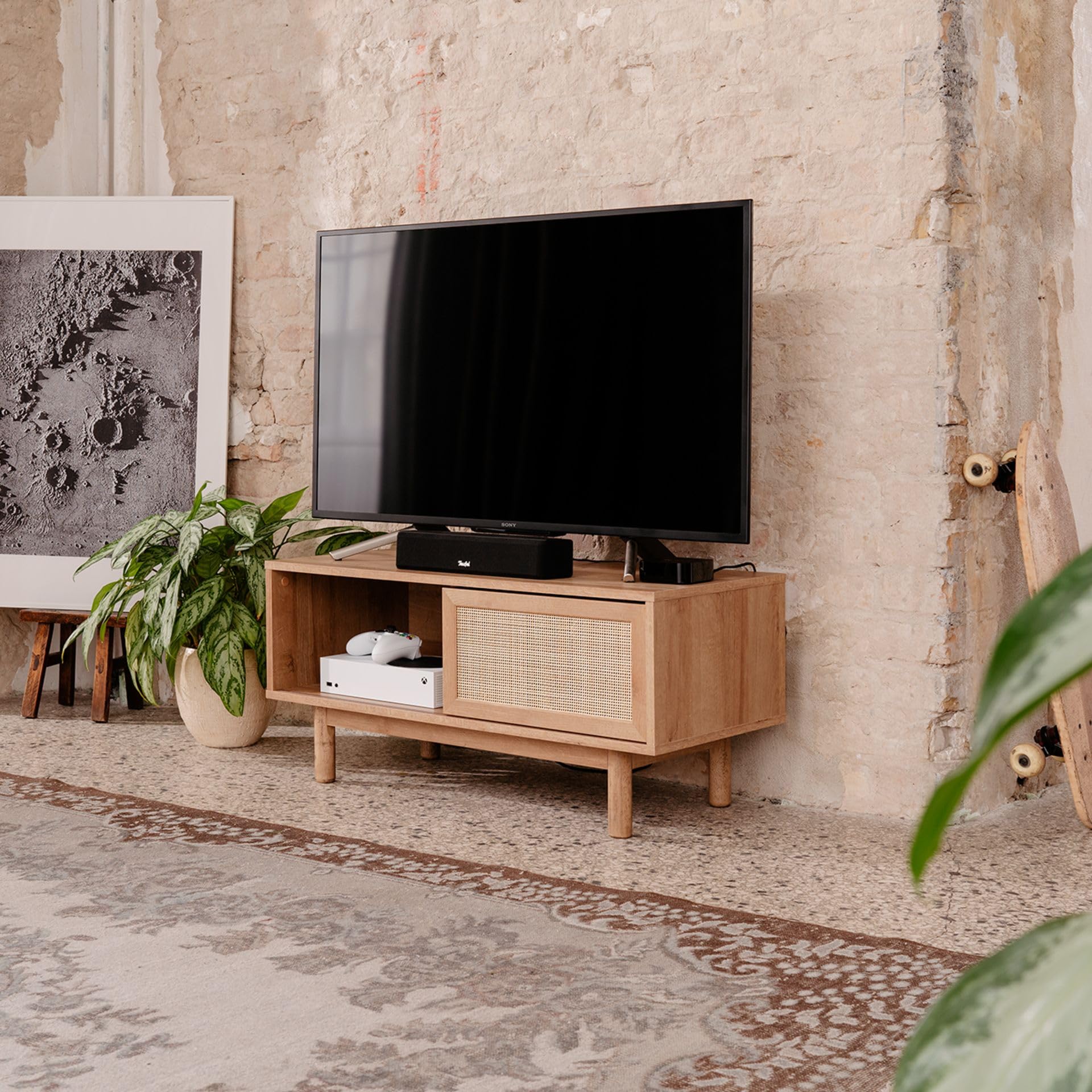 Teufel CINEBAR ONE Soundbar mit Bluetooth, HDMI ARC CEC, AUX, Integrierte USB-Soundkarte, Bassreflex für mitreißenden Sound bei Filmton, Musik und Games (Schwarz)