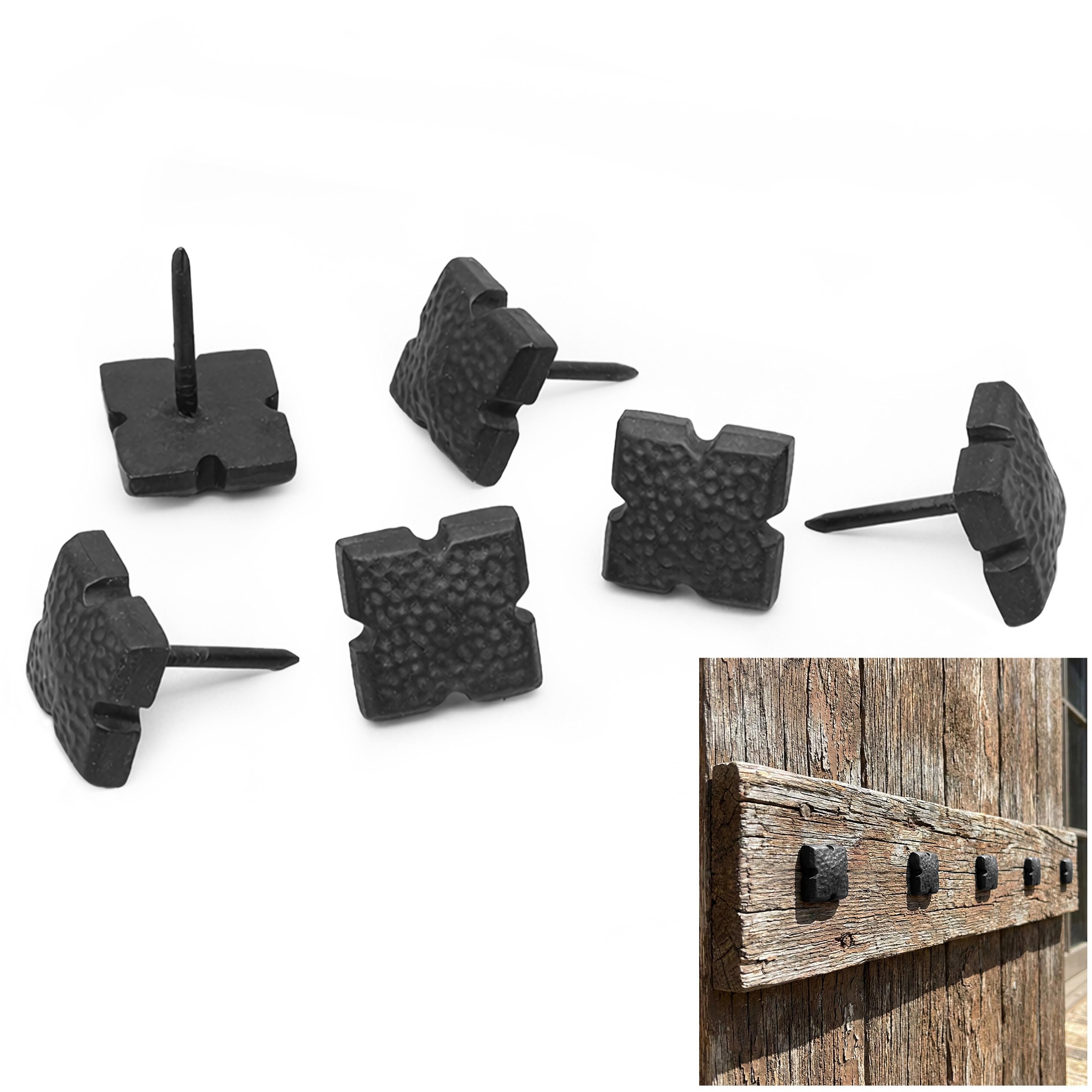 SaKeGa Mystic Colonial Decorative Clavos Nails for Wood Doors, Cast Iron Hammered Door St…