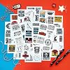 BulbaCraft 100Pcs Funny Mechanic Stickers and Decals, Mechanic Hard Hat Stickers for Men, Adults for Toolbox — Funny Technician Gifts for Men and Women