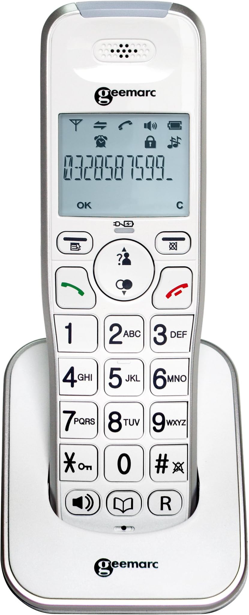 Amplidect 295 HS - Additional Handset for Geemarc Amplidect 295 Range with Extra Large Buttons - Main Base Unit Required - Low to Medium Hearing Loss - Hearing Aid Compatible - UK Version