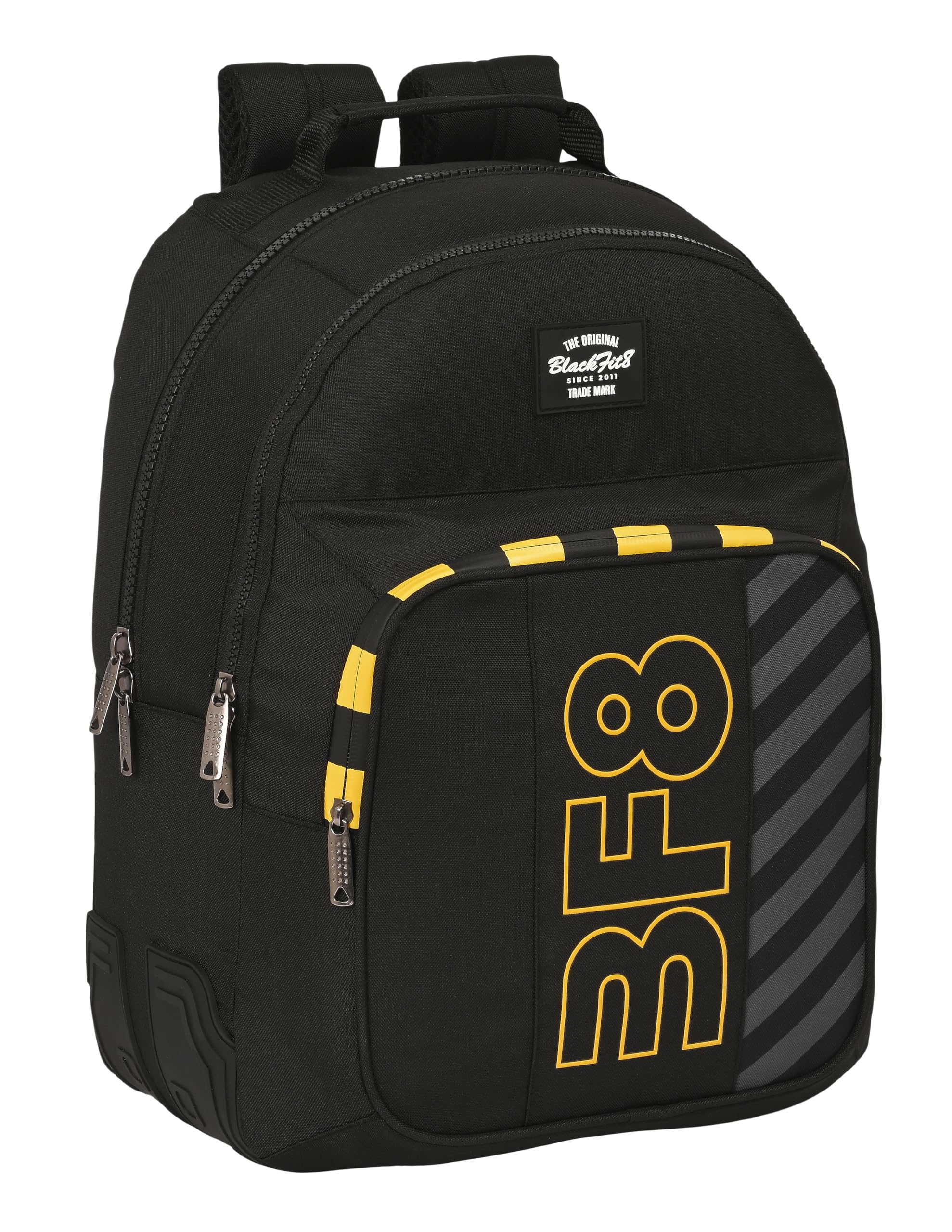 Blackfit8 M773a Double Adaptable Trolley Backpack, Recyclable Fabric, Ideal for Children of Different Ages, Comfortable and Versatile, Quality and Resistance, 32 x 15 x 42 Unisex Children (Pack of 1),