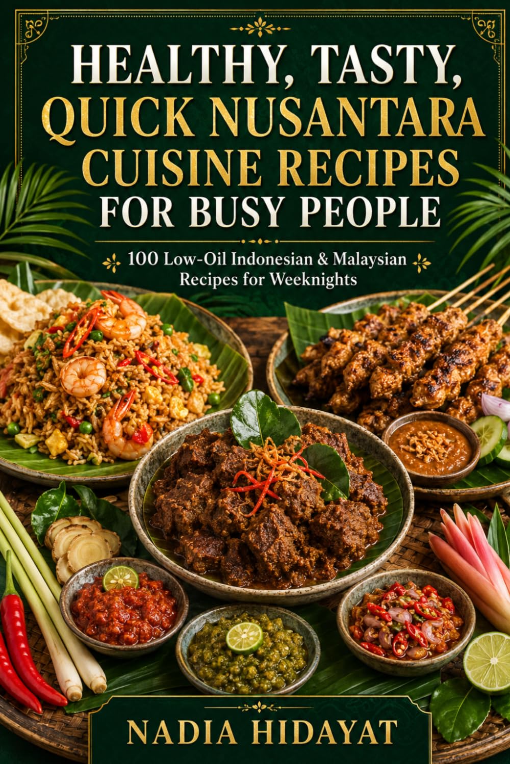 Healthy, Tasty, Quick, Nusantara Cuisine (Indonesian+Malaysian) Recipes for Busy People: 100 Low-Oil Recipes for Weeknights: One-Pot Meals, Curries, ... Sambals, Soups & Traditional Comfort Food