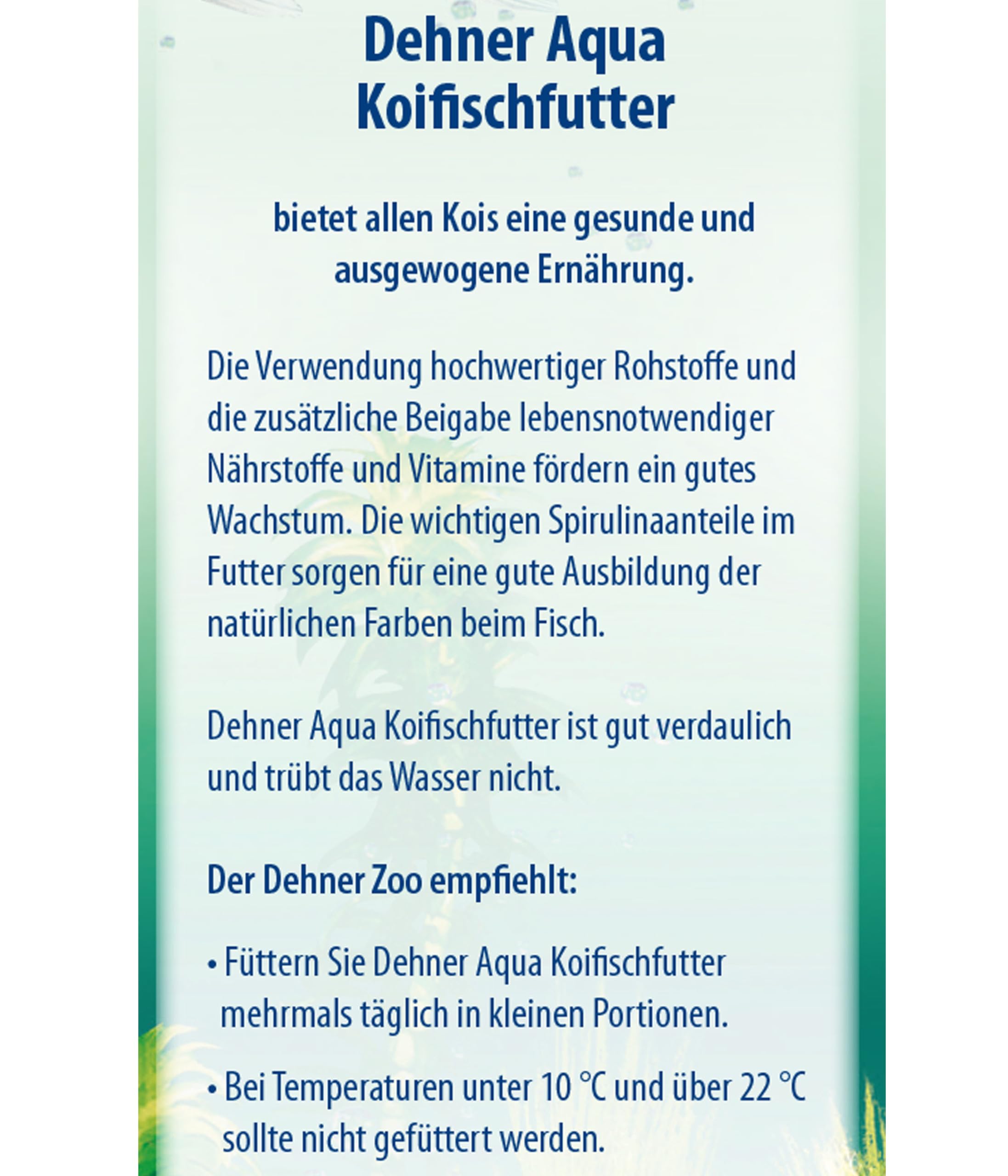 Dehner Aqua Comida para Peces koi granulada, 10 l