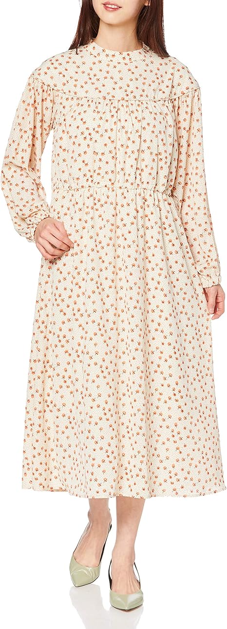 Amazon Co Jp プードゥドゥ Pou Dou Dou ラウンドヨークワンピース 3 アイボリー 服 ファッション小物