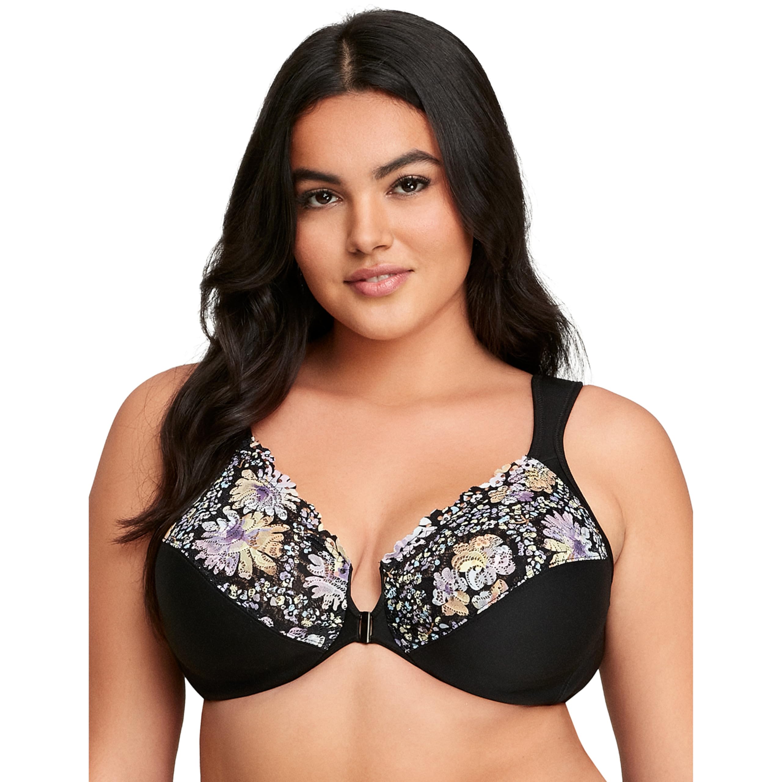 Glamorise Wonderwire Front-Closure Bra Underwire #1245 Reggiseno con Scollatura a V Donna (Pacco da 1)