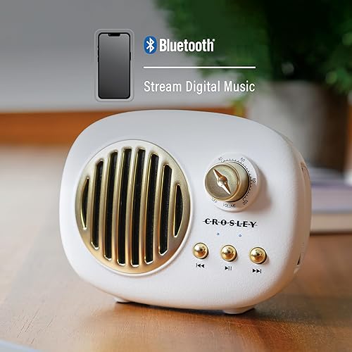 Miniatura 4 de Crosley CR3044A-WH Piper - Altavoz Bluetooth portátil, color blanco