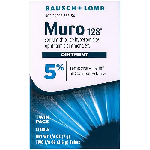 Muro 128 Sterile Ophthalmic. Pomada 5 %, paquete doble de 25 oz