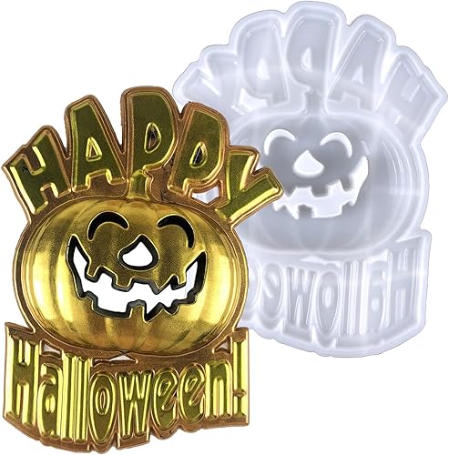Adornos de molde de silicona para calabaza de Halloween, molde de silicona 3D, molde de resina epoxi, molde de fundición de resina epoxi, molde de