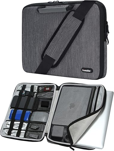 iCozzier 13-13.3 Pulgadas Asa Portátil Maletín Bolsa De Hombro Accesorios Electrónicos Organizador Messenger Estuche De Transporte Con Hombro Y