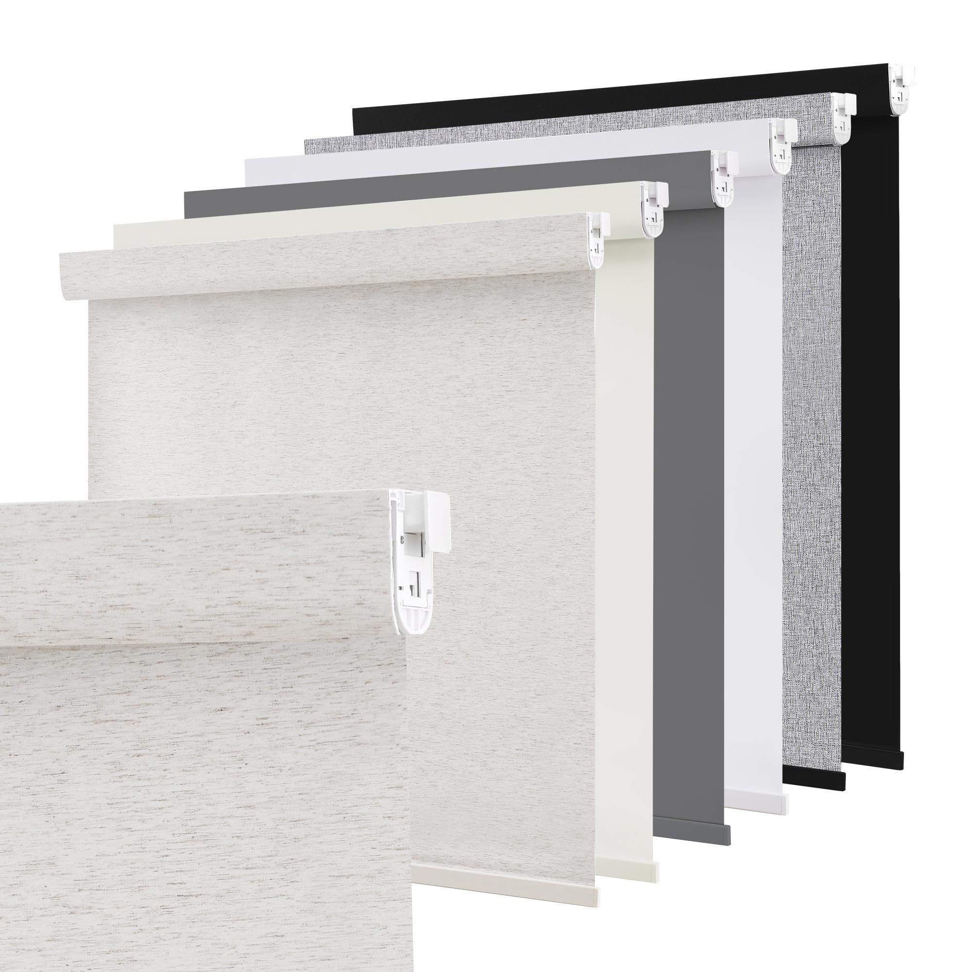 SUNOFF Cordless Blackout Roller Shades for Windows,Custom Size,Linen