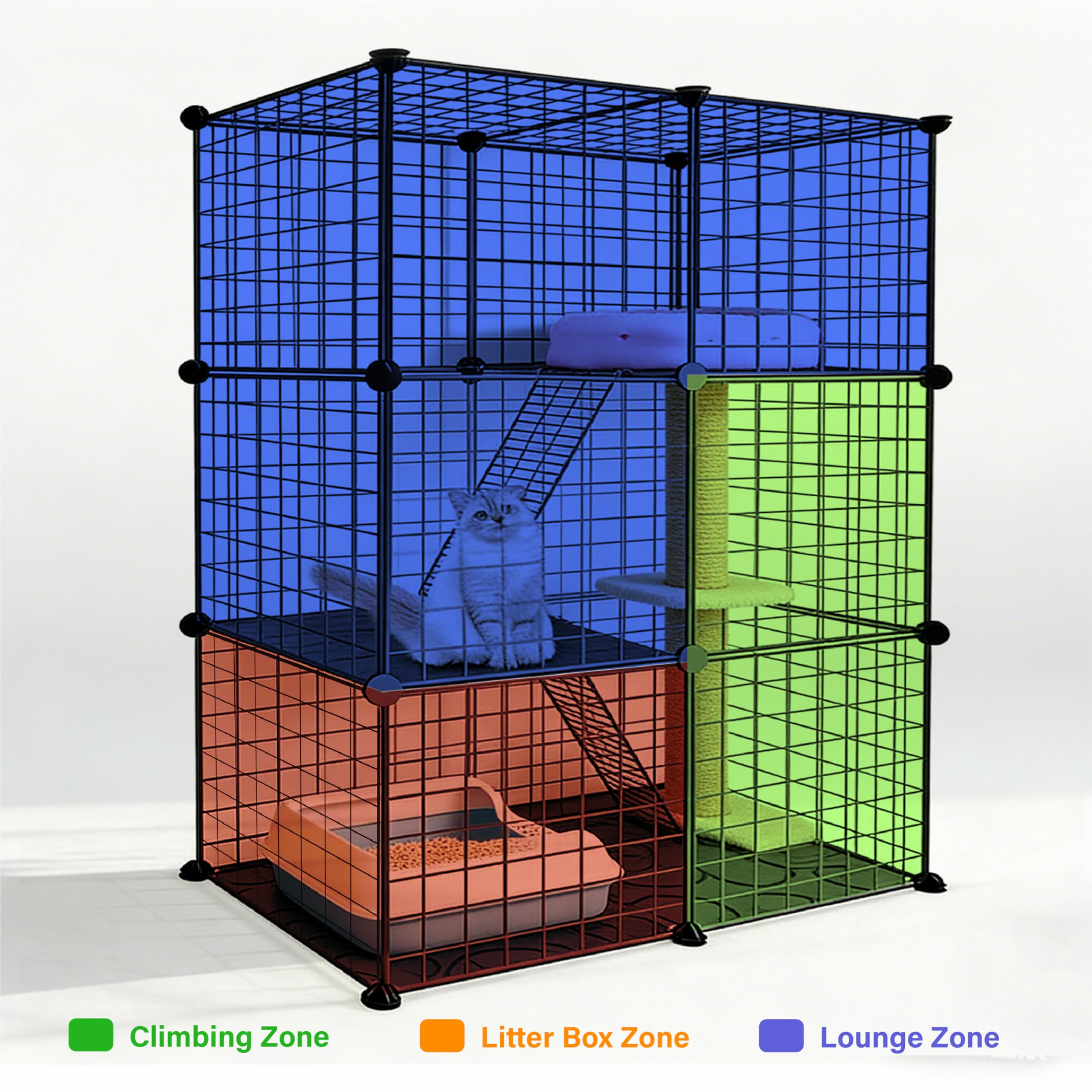 DIY Cat Playpen - Foldable Indoor Cat Enclosure -5