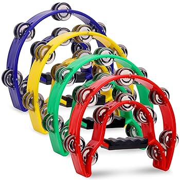⑪ 緑華 様 tambourine Amazon.com: CEE 4 Pack 10 Double Row Tambourine, Half Moon
