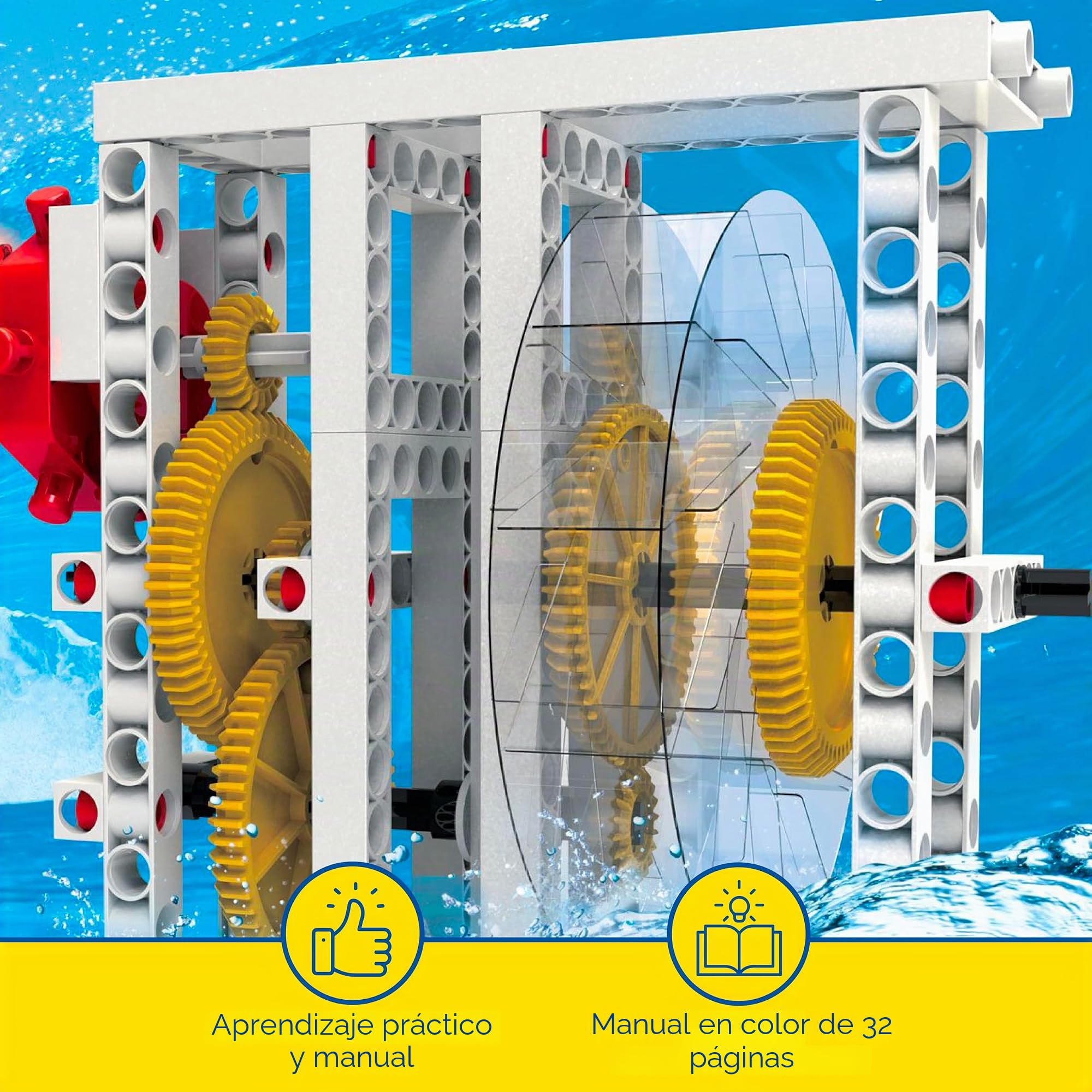 Thames & Kosmos , 624811 , Hydropower , Experiment Kit , Renewable Energy Science Kit , Build Models To Harness the Energy of Water , 12 Experiments , Ages 8+