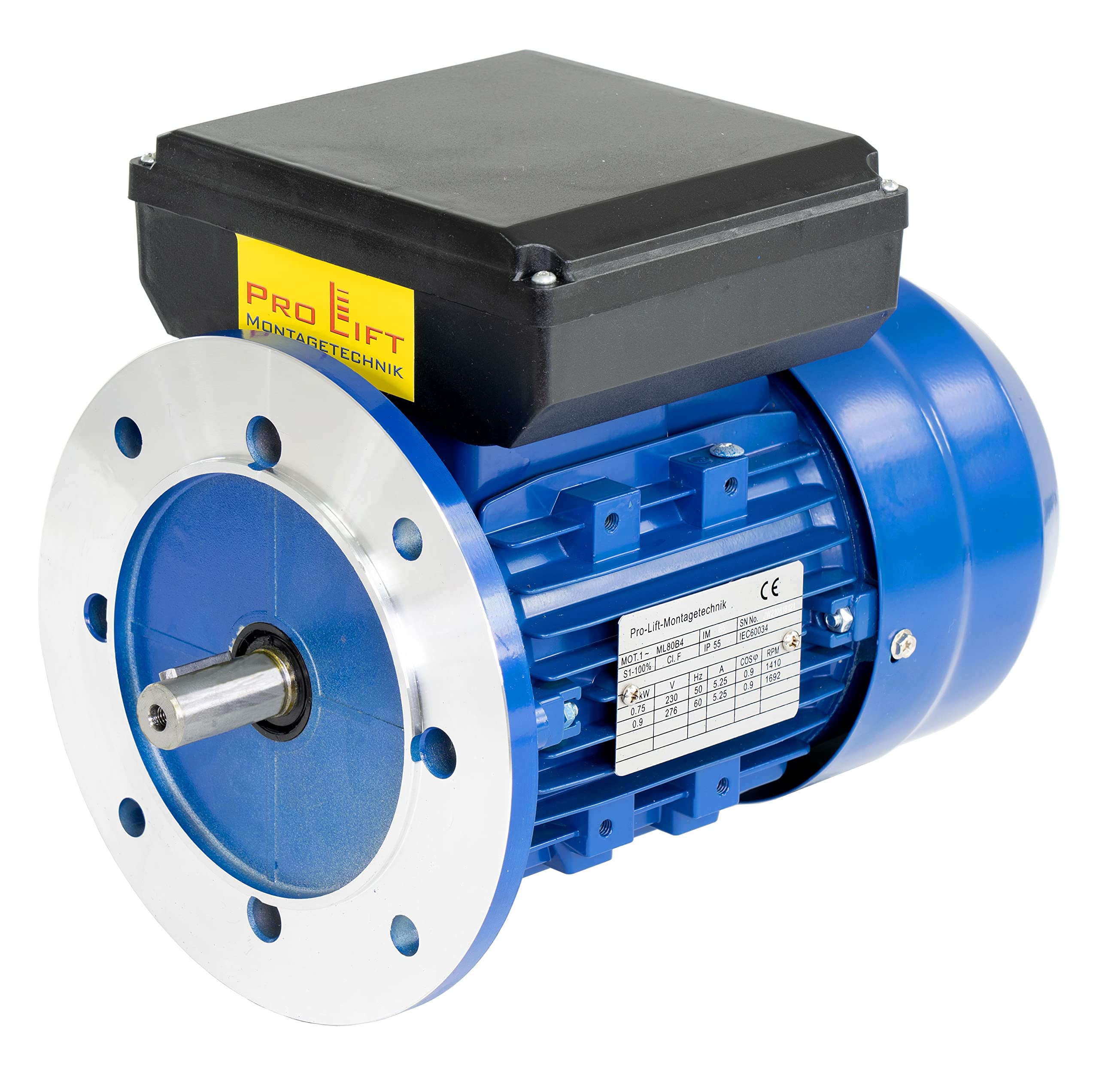 Elektromotor 0,75kW 1410 U/min Industriemotor 230V mit Flansch B5 Ausführung