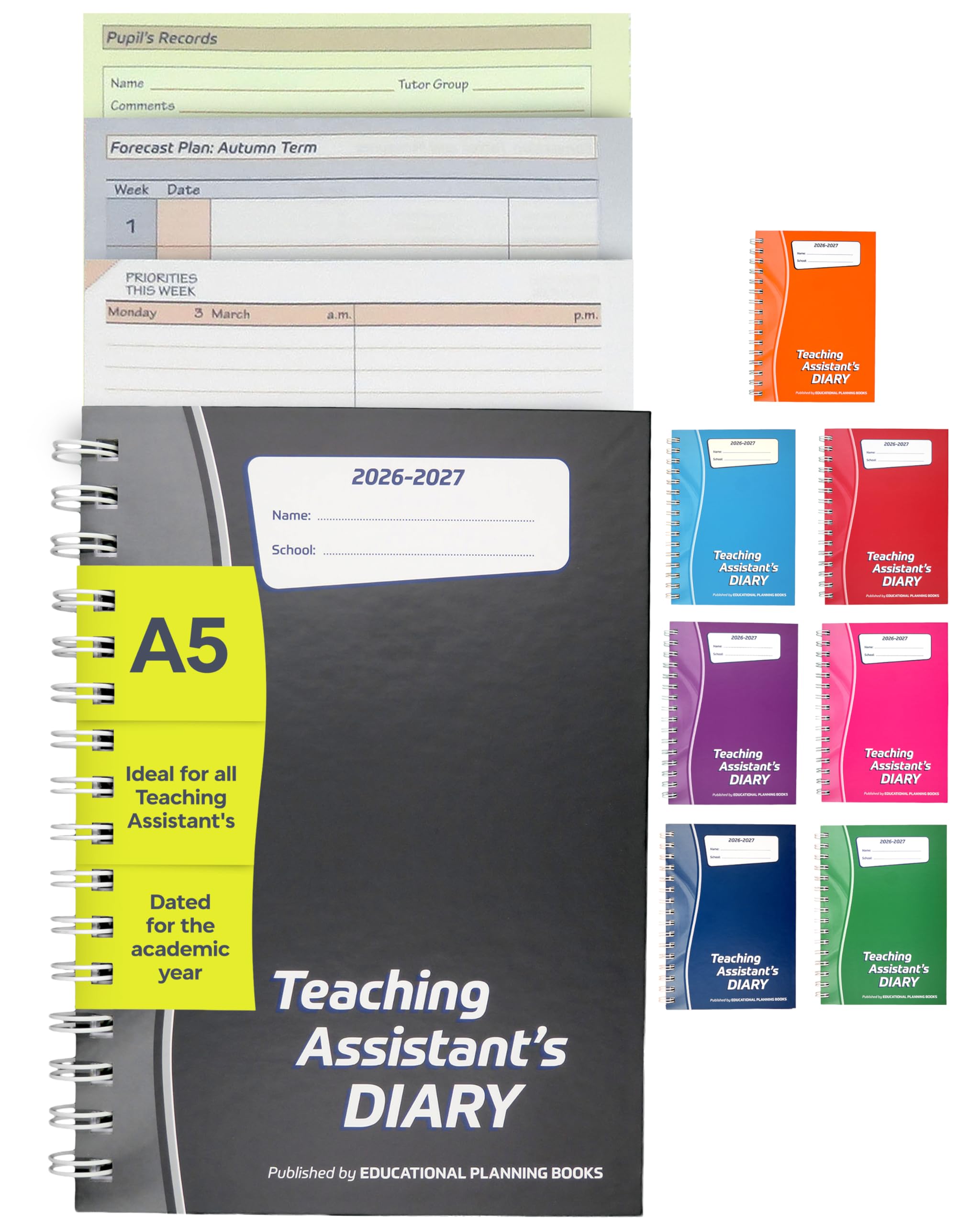 Educational Planning Books – The Teaching Assistants Diary 2026-2027 – A5 – Dated, Week-to-View Teachers Planner & Organiser – Hardback (TAP-C)